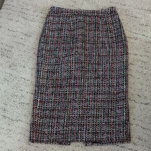 Halogen Colorful Tweed Pencil Skirt